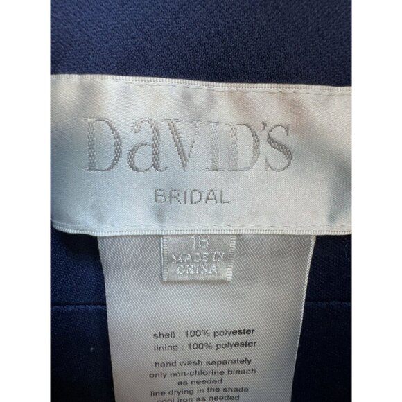 Women's Sequin V Neck Long Bridesmaid Dress Sz 1B Navy Sleeveless - Picture 4 of 13